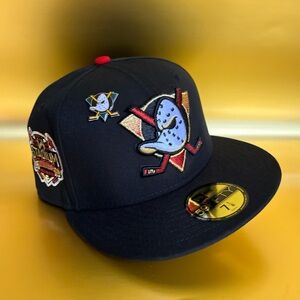 New Era Exclusive Anaheim Ducks NHL Black Gray Bottom 59fifty